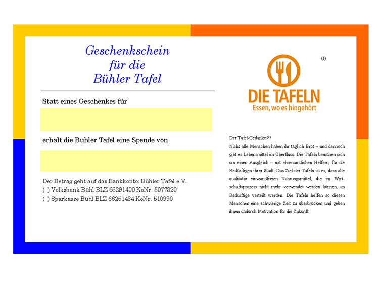 Buhler Tafel E V Spenden