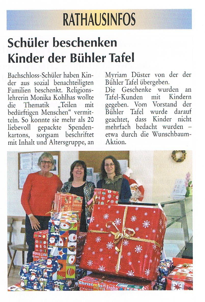 Buhler Tafel E V Spenden
